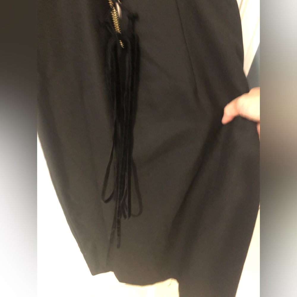 NWT L' Ecole Des Femmes Jane Bondage Black Dress size 2 wool blend - Picture 4 of 11
